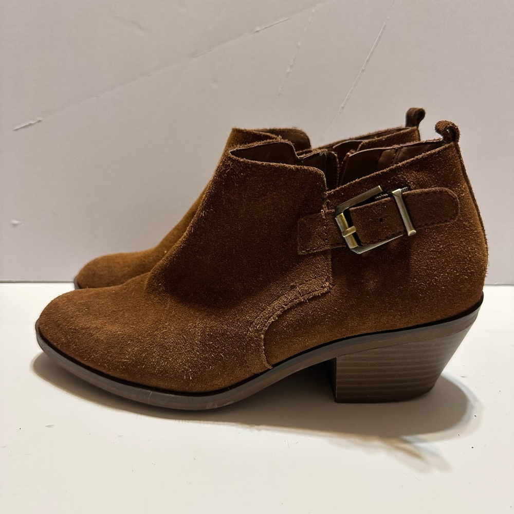 Sonoma Whiskey Brown Suede Ankle Boots, size 8